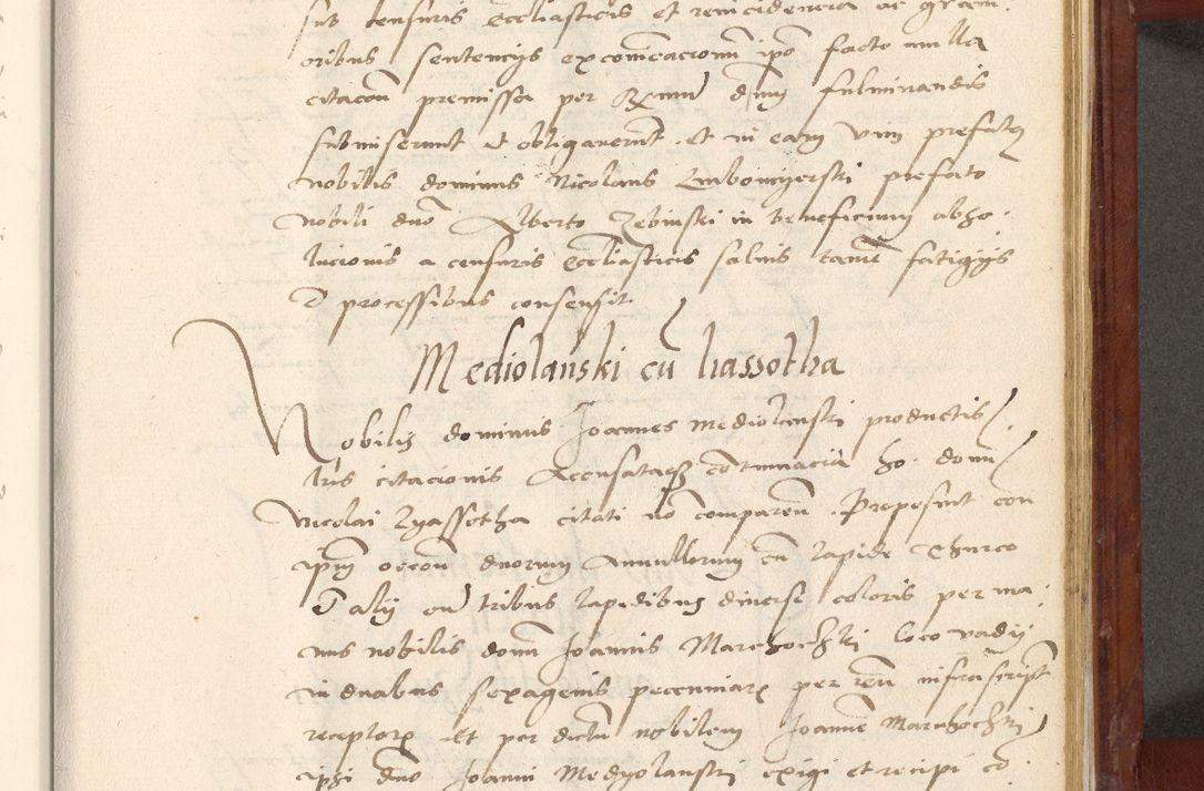 Zdjęcie nr 580 dla obiektu archiwalnego: Acta actorum coram R. D. Petro de Gamratis, archiepiscopo Gnesnensi et episcopo Cracoviensi, Legato nato et Regni Poloniar primate ad a. D. 1544 et 1545 acticatorum - praesidente tunc Suae Rev. Paternitatis curiae cancellario R. D. Bertholomaeo Gantkowski, archidiacono Cracoviensi, Gnesnensi et Posnaniensi canonico.