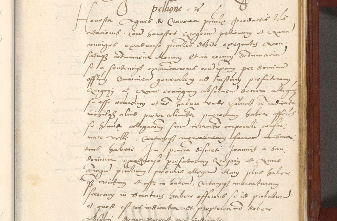 Zdjęcie nr 574 dla obiektu archiwalnego: Acta actorum coram R. D. Petro de Gamratis, archiepiscopo Gnesnensi et episcopo Cracoviensi, Legato nato et Regni Poloniar primate ad a. D. 1544 et 1545 acticatorum - praesidente tunc Suae Rev. Paternitatis curiae cancellario R. D. Bertholomaeo Gantkowski, archidiacono Cracoviensi, Gnesnensi et Posnaniensi canonico.
