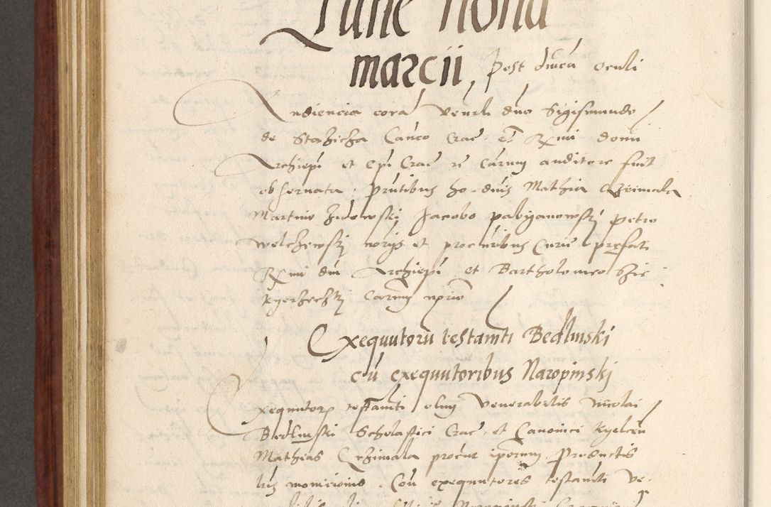 Zdjęcie nr 571 dla obiektu archiwalnego: Acta actorum coram R. D. Petro de Gamratis, archiepiscopo Gnesnensi et episcopo Cracoviensi, Legato nato et Regni Poloniar primate ad a. D. 1544 et 1545 acticatorum - praesidente tunc Suae Rev. Paternitatis curiae cancellario R. D. Bertholomaeo Gantkowski, archidiacono Cracoviensi, Gnesnensi et Posnaniensi canonico.
