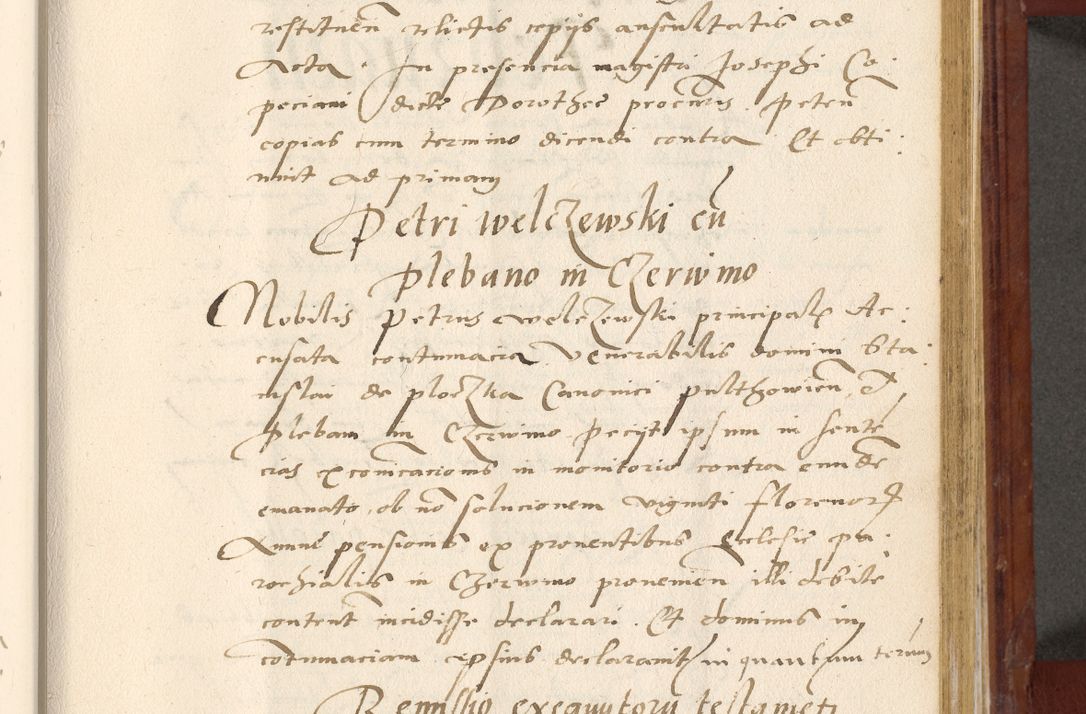 Zdjęcie nr 502 dla obiektu archiwalnego: Acta actorum coram R. D. Petro de Gamratis, archiepiscopo Gnesnensi et episcopo Cracoviensi, Legato nato et Regni Poloniar primate ad a. D. 1544 et 1545 acticatorum - praesidente tunc Suae Rev. Paternitatis curiae cancellario R. D. Bertholomaeo Gantkowski, archidiacono Cracoviensi, Gnesnensi et Posnaniensi canonico.
