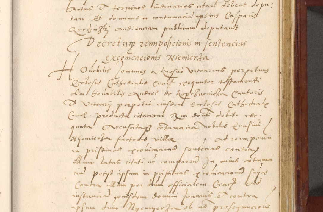 Zdjęcie nr 454 dla obiektu archiwalnego: Acta actorum coram R. D. Petro de Gamratis, archiepiscopo Gnesnensi et episcopo Cracoviensi, Legato nato et Regni Poloniar primate ad a. D. 1544 et 1545 acticatorum - praesidente tunc Suae Rev. Paternitatis curiae cancellario R. D. Bertholomaeo Gantkowski, archidiacono Cracoviensi, Gnesnensi et Posnaniensi canonico.