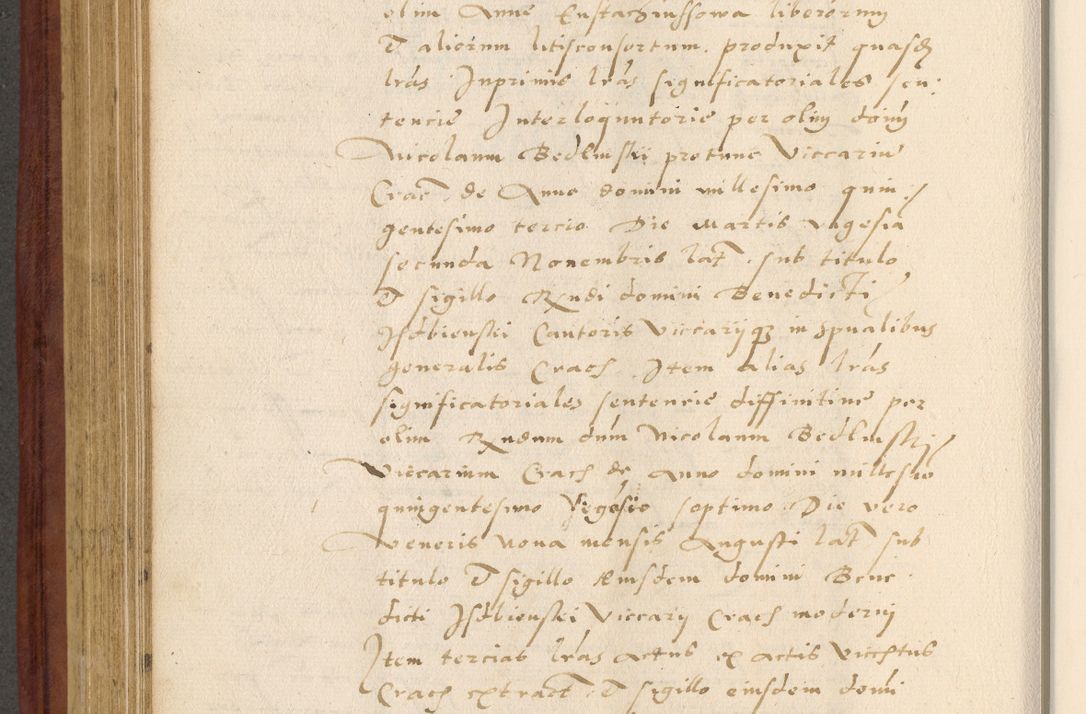 Zdjęcie nr 453 dla obiektu archiwalnego: Acta actorum coram R. D. Petro de Gamratis, archiepiscopo Gnesnensi et episcopo Cracoviensi, Legato nato et Regni Poloniar primate ad a. D. 1544 et 1545 acticatorum - praesidente tunc Suae Rev. Paternitatis curiae cancellario R. D. Bertholomaeo Gantkowski, archidiacono Cracoviensi, Gnesnensi et Posnaniensi canonico.