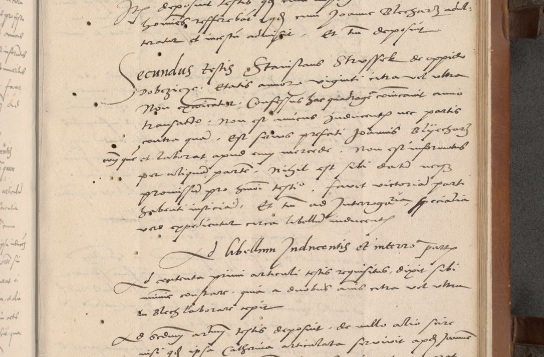 Zdjęcie nr 26 dla obiektu archiwalnego: Acta attestationum seu depositionum testium coram R. D. Petro de Gamratis, episcopo Cracoviensi, V. D. Bartholomaeo Gantkowski, Posnaniensi et Suae Paternitatis Rev. cancellario ac Sigismundo de Stazicza, decretorum doctore, auditore causarum curiae episcopalis praesidentibus ad a. D. 1540 et 1541, per me Bartholomaeum Ravensem, utraquw auctoriate notarium publicum et coram Sua Paternitatr Rev. causarum scriba feliciter inchoatum.