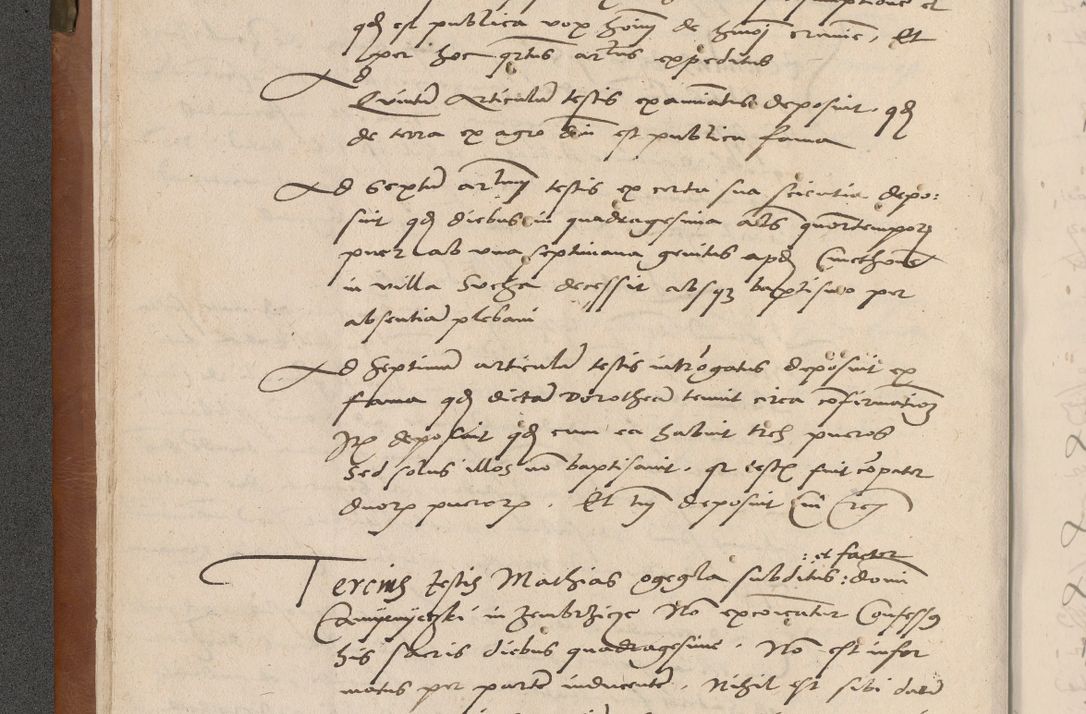 Zdjęcie nr 23 dla obiektu archiwalnego: Acta attestationum seu depositionum testium coram R. D. Petro de Gamratis, episcopo Cracoviensi, V. D. Bartholomaeo Gantkowski, Posnaniensi et Suae Paternitatis Rev. cancellario ac Sigismundo de Stazicza, decretorum doctore, auditore causarum curiae episcopalis praesidentibus ad a. D. 1540 et 1541, per me Bartholomaeum Ravensem, utraquw auctoriate notarium publicum et coram Sua Paternitatr Rev. causarum scriba feliciter inchoatum.