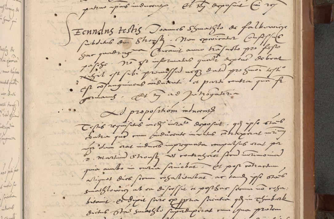 Zdjęcie nr 20 dla obiektu archiwalnego: Acta attestationum seu depositionum testium coram R. D. Petro de Gamratis, episcopo Cracoviensi, V. D. Bartholomaeo Gantkowski, Posnaniensi et Suae Paternitatis Rev. cancellario ac Sigismundo de Stazicza, decretorum doctore, auditore causarum curiae episcopalis praesidentibus ad a. D. 1540 et 1541, per me Bartholomaeum Ravensem, utraquw auctoriate notarium publicum et coram Sua Paternitatr Rev. causarum scriba feliciter inchoatum.