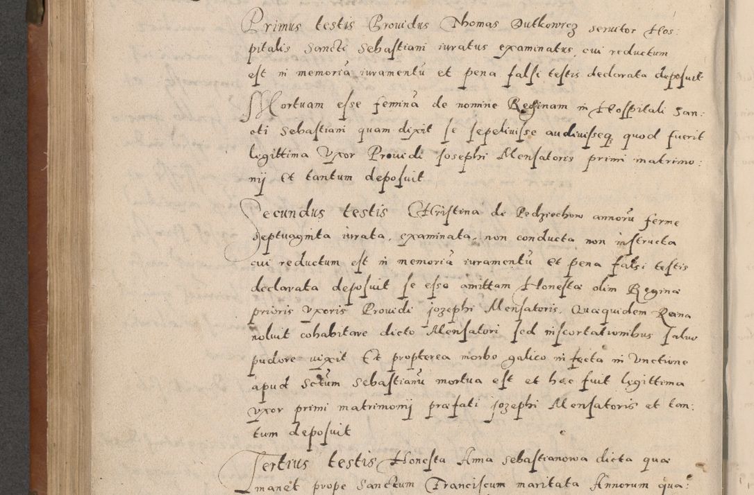 Zdjęcie nr 355 dla obiektu archiwalnego: Acta attestationum seu depositionum testium coram R. D. Petro de Gamratis, episcopo Cracoviensi, V. D. Bartholomaeo Gantkowski, Posnaniensi et Suae Paternitatis Rev. cancellario ac Sigismundo de Stazicza, decretorum doctore, auditore causarum curiae episcopalis praesidentibus ad a. D. 1540 et 1541, per me Bartholomaeum Ravensem, utraquw auctoriate notarium publicum et coram Sua Paternitatr Rev. causarum scriba feliciter inchoatum.