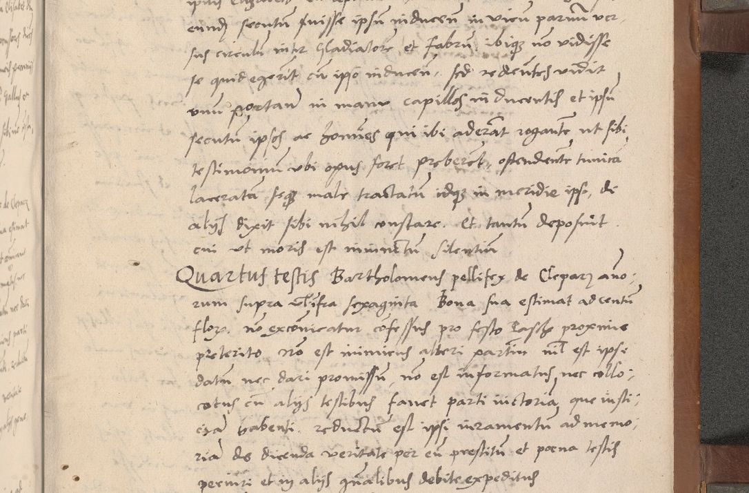 Zdjęcie nr 346 dla obiektu archiwalnego: Acta attestationum seu depositionum testium coram R. D. Petro de Gamratis, episcopo Cracoviensi, V. D. Bartholomaeo Gantkowski, Posnaniensi et Suae Paternitatis Rev. cancellario ac Sigismundo de Stazicza, decretorum doctore, auditore causarum curiae episcopalis praesidentibus ad a. D. 1540 et 1541, per me Bartholomaeum Ravensem, utraquw auctoriate notarium publicum et coram Sua Paternitatr Rev. causarum scriba feliciter inchoatum.
