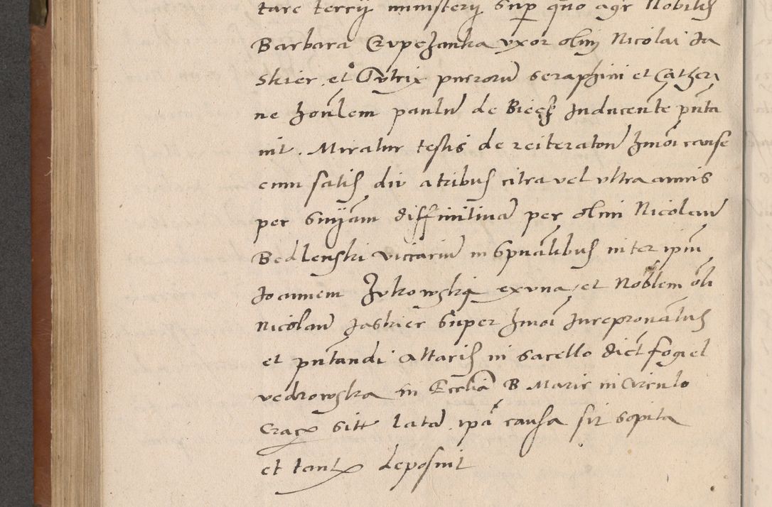 Zdjęcie nr 341 dla obiektu archiwalnego: Acta attestationum seu depositionum testium coram R. D. Petro de Gamratis, episcopo Cracoviensi, V. D. Bartholomaeo Gantkowski, Posnaniensi et Suae Paternitatis Rev. cancellario ac Sigismundo de Stazicza, decretorum doctore, auditore causarum curiae episcopalis praesidentibus ad a. D. 1540 et 1541, per me Bartholomaeum Ravensem, utraquw auctoriate notarium publicum et coram Sua Paternitatr Rev. causarum scriba feliciter inchoatum.