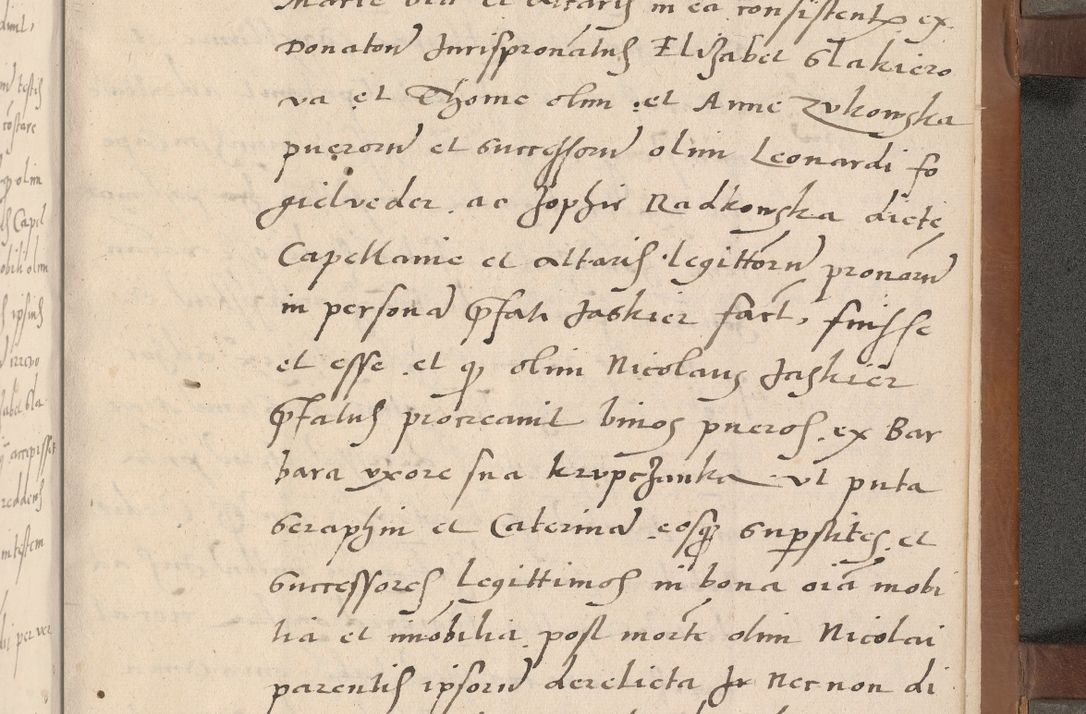 Zdjęcie nr 336 dla obiektu archiwalnego: Acta attestationum seu depositionum testium coram R. D. Petro de Gamratis, episcopo Cracoviensi, V. D. Bartholomaeo Gantkowski, Posnaniensi et Suae Paternitatis Rev. cancellario ac Sigismundo de Stazicza, decretorum doctore, auditore causarum curiae episcopalis praesidentibus ad a. D. 1540 et 1541, per me Bartholomaeum Ravensem, utraquw auctoriate notarium publicum et coram Sua Paternitatr Rev. causarum scriba feliciter inchoatum.