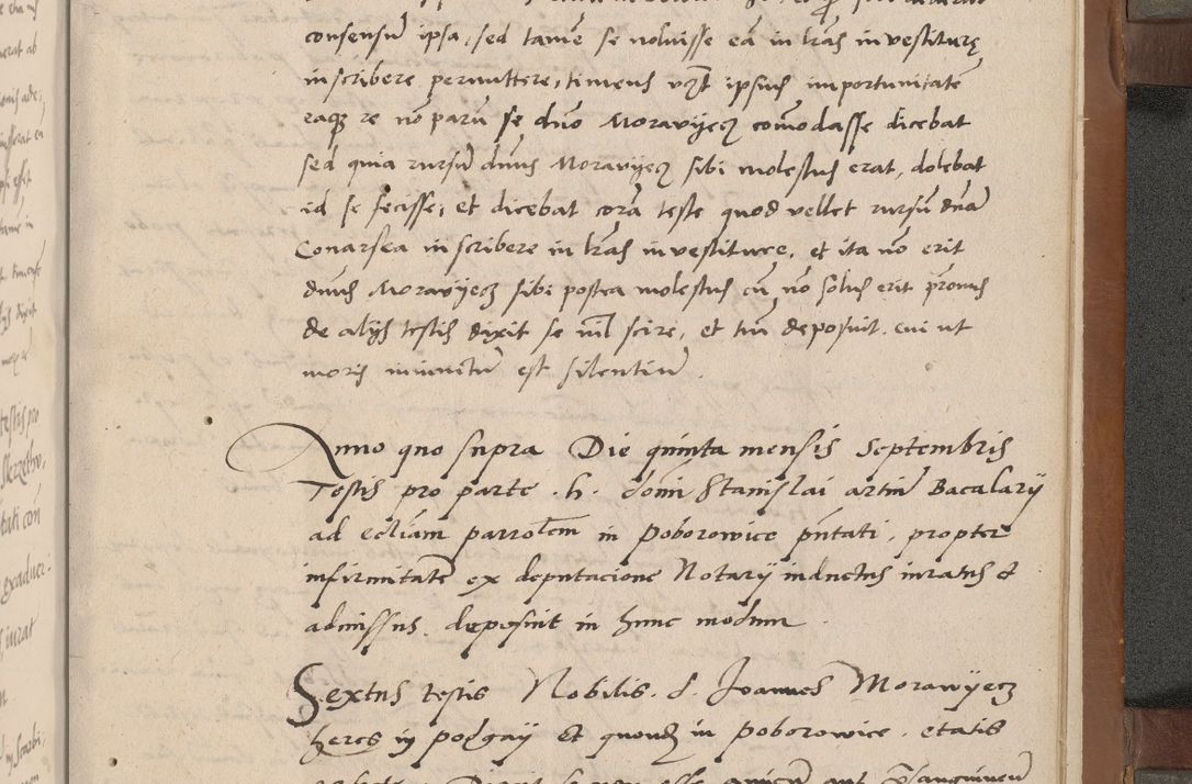 Zdjęcie nr 324 dla obiektu archiwalnego: Acta attestationum seu depositionum testium coram R. D. Petro de Gamratis, episcopo Cracoviensi, V. D. Bartholomaeo Gantkowski, Posnaniensi et Suae Paternitatis Rev. cancellario ac Sigismundo de Stazicza, decretorum doctore, auditore causarum curiae episcopalis praesidentibus ad a. D. 1540 et 1541, per me Bartholomaeum Ravensem, utraquw auctoriate notarium publicum et coram Sua Paternitatr Rev. causarum scriba feliciter inchoatum.