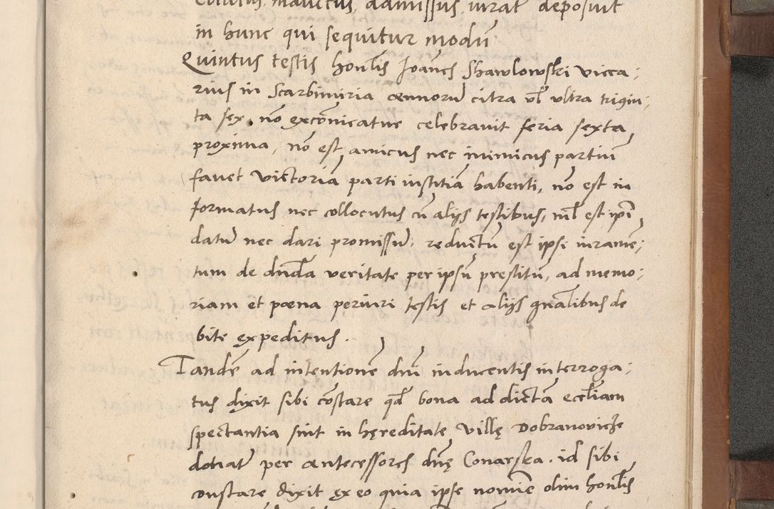 Zdjęcie nr 322 dla obiektu archiwalnego: Acta attestationum seu depositionum testium coram R. D. Petro de Gamratis, episcopo Cracoviensi, V. D. Bartholomaeo Gantkowski, Posnaniensi et Suae Paternitatis Rev. cancellario ac Sigismundo de Stazicza, decretorum doctore, auditore causarum curiae episcopalis praesidentibus ad a. D. 1540 et 1541, per me Bartholomaeum Ravensem, utraquw auctoriate notarium publicum et coram Sua Paternitatr Rev. causarum scriba feliciter inchoatum.