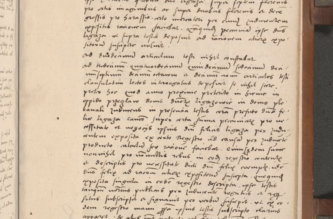 Zdjęcie nr 320 dla obiektu archiwalnego: Acta attestationum seu depositionum testium coram R. D. Petro de Gamratis, episcopo Cracoviensi, V. D. Bartholomaeo Gantkowski, Posnaniensi et Suae Paternitatis Rev. cancellario ac Sigismundo de Stazicza, decretorum doctore, auditore causarum curiae episcopalis praesidentibus ad a. D. 1540 et 1541, per me Bartholomaeum Ravensem, utraquw auctoriate notarium publicum et coram Sua Paternitatr Rev. causarum scriba feliciter inchoatum.