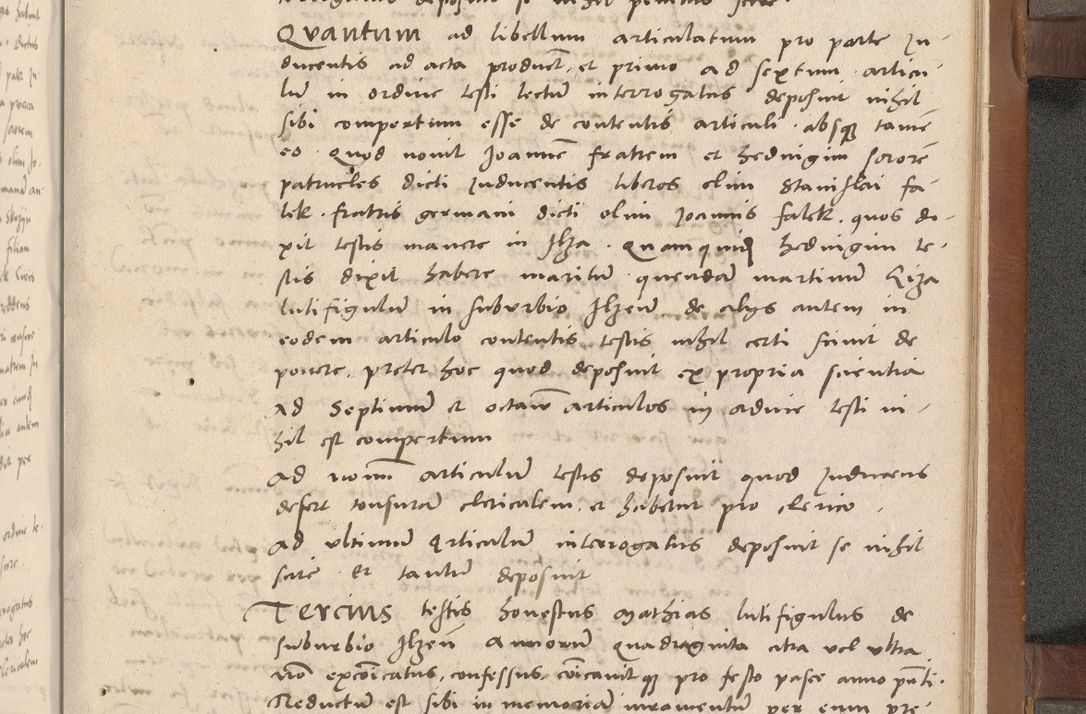 Zdjęcie nr 310 dla obiektu archiwalnego: Acta attestationum seu depositionum testium coram R. D. Petro de Gamratis, episcopo Cracoviensi, V. D. Bartholomaeo Gantkowski, Posnaniensi et Suae Paternitatis Rev. cancellario ac Sigismundo de Stazicza, decretorum doctore, auditore causarum curiae episcopalis praesidentibus ad a. D. 1540 et 1541, per me Bartholomaeum Ravensem, utraquw auctoriate notarium publicum et coram Sua Paternitatr Rev. causarum scriba feliciter inchoatum.