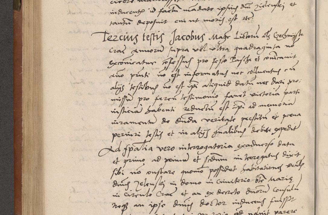 Zdjęcie nr 299 dla obiektu archiwalnego: Acta attestationum seu depositionum testium coram R. D. Petro de Gamratis, episcopo Cracoviensi, V. D. Bartholomaeo Gantkowski, Posnaniensi et Suae Paternitatis Rev. cancellario ac Sigismundo de Stazicza, decretorum doctore, auditore causarum curiae episcopalis praesidentibus ad a. D. 1540 et 1541, per me Bartholomaeum Ravensem, utraquw auctoriate notarium publicum et coram Sua Paternitatr Rev. causarum scriba feliciter inchoatum.