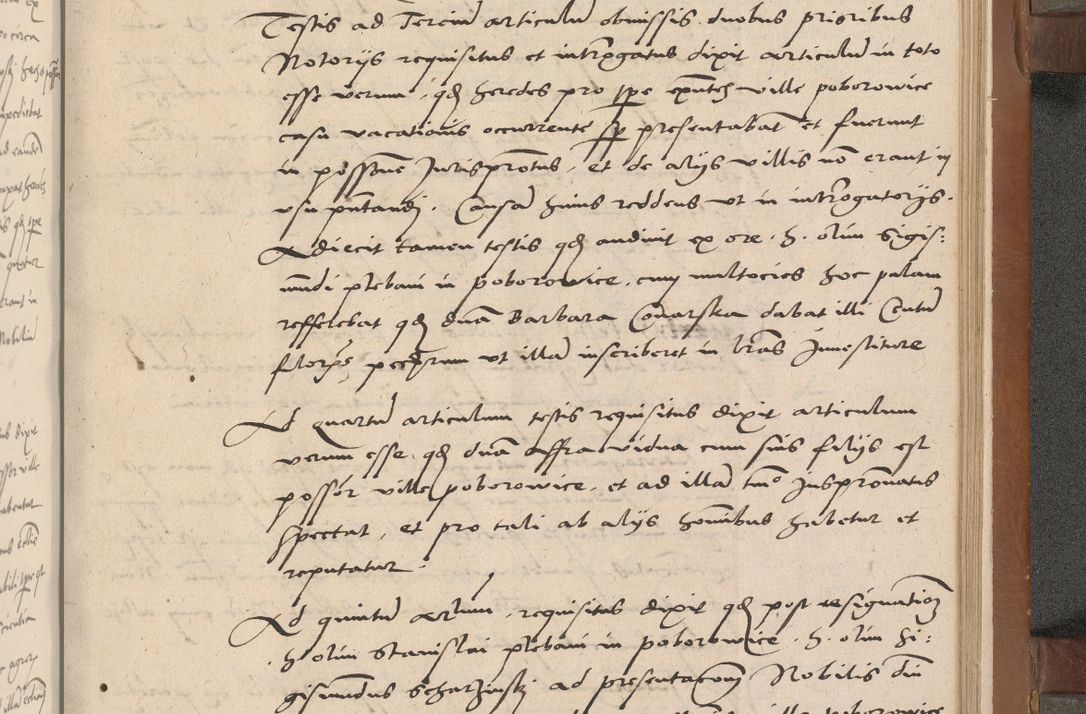 Zdjęcie nr 282 dla obiektu archiwalnego: Acta attestationum seu depositionum testium coram R. D. Petro de Gamratis, episcopo Cracoviensi, V. D. Bartholomaeo Gantkowski, Posnaniensi et Suae Paternitatis Rev. cancellario ac Sigismundo de Stazicza, decretorum doctore, auditore causarum curiae episcopalis praesidentibus ad a. D. 1540 et 1541, per me Bartholomaeum Ravensem, utraquw auctoriate notarium publicum et coram Sua Paternitatr Rev. causarum scriba feliciter inchoatum.