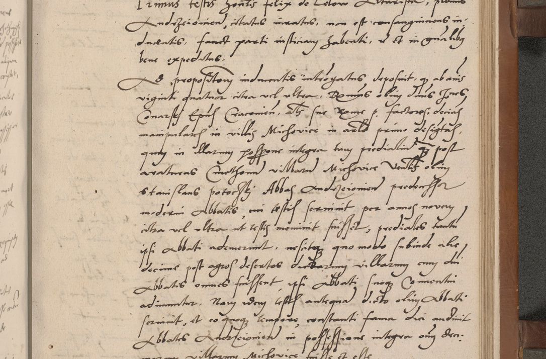 Zdjęcie nr 266 dla obiektu archiwalnego: Acta attestationum seu depositionum testium coram R. D. Petro de Gamratis, episcopo Cracoviensi, V. D. Bartholomaeo Gantkowski, Posnaniensi et Suae Paternitatis Rev. cancellario ac Sigismundo de Stazicza, decretorum doctore, auditore causarum curiae episcopalis praesidentibus ad a. D. 1540 et 1541, per me Bartholomaeum Ravensem, utraquw auctoriate notarium publicum et coram Sua Paternitatr Rev. causarum scriba feliciter inchoatum.