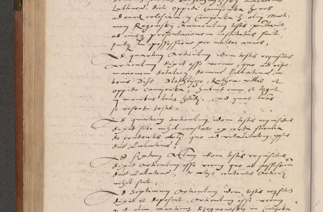 Zdjęcie nr 263 dla obiektu archiwalnego: Acta attestationum seu depositionum testium coram R. D. Petro de Gamratis, episcopo Cracoviensi, V. D. Bartholomaeo Gantkowski, Posnaniensi et Suae Paternitatis Rev. cancellario ac Sigismundo de Stazicza, decretorum doctore, auditore causarum curiae episcopalis praesidentibus ad a. D. 1540 et 1541, per me Bartholomaeum Ravensem, utraquw auctoriate notarium publicum et coram Sua Paternitatr Rev. causarum scriba feliciter inchoatum.