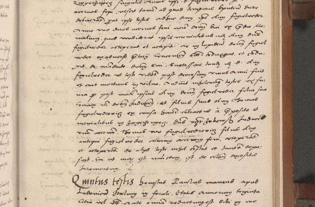 Zdjęcie nr 256 dla obiektu archiwalnego: Acta attestationum seu depositionum testium coram R. D. Petro de Gamratis, episcopo Cracoviensi, V. D. Bartholomaeo Gantkowski, Posnaniensi et Suae Paternitatis Rev. cancellario ac Sigismundo de Stazicza, decretorum doctore, auditore causarum curiae episcopalis praesidentibus ad a. D. 1540 et 1541, per me Bartholomaeum Ravensem, utraquw auctoriate notarium publicum et coram Sua Paternitatr Rev. causarum scriba feliciter inchoatum.