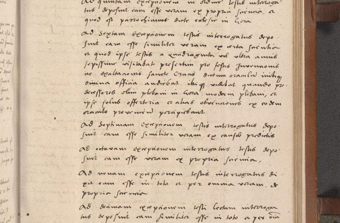 Zdjęcie nr 246 dla obiektu archiwalnego: Acta attestationum seu depositionum testium coram R. D. Petro de Gamratis, episcopo Cracoviensi, V. D. Bartholomaeo Gantkowski, Posnaniensi et Suae Paternitatis Rev. cancellario ac Sigismundo de Stazicza, decretorum doctore, auditore causarum curiae episcopalis praesidentibus ad a. D. 1540 et 1541, per me Bartholomaeum Ravensem, utraquw auctoriate notarium publicum et coram Sua Paternitatr Rev. causarum scriba feliciter inchoatum.