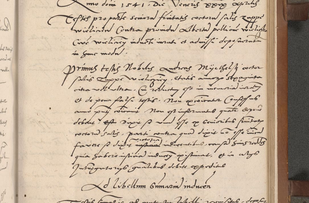 Zdjęcie nr 236 dla obiektu archiwalnego: Acta attestationum seu depositionum testium coram R. D. Petro de Gamratis, episcopo Cracoviensi, V. D. Bartholomaeo Gantkowski, Posnaniensi et Suae Paternitatis Rev. cancellario ac Sigismundo de Stazicza, decretorum doctore, auditore causarum curiae episcopalis praesidentibus ad a. D. 1540 et 1541, per me Bartholomaeum Ravensem, utraquw auctoriate notarium publicum et coram Sua Paternitatr Rev. causarum scriba feliciter inchoatum.