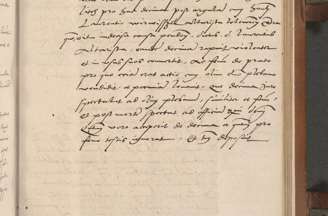 Zdjęcie nr 230 dla obiektu archiwalnego: Acta attestationum seu depositionum testium coram R. D. Petro de Gamratis, episcopo Cracoviensi, V. D. Bartholomaeo Gantkowski, Posnaniensi et Suae Paternitatis Rev. cancellario ac Sigismundo de Stazicza, decretorum doctore, auditore causarum curiae episcopalis praesidentibus ad a. D. 1540 et 1541, per me Bartholomaeum Ravensem, utraquw auctoriate notarium publicum et coram Sua Paternitatr Rev. causarum scriba feliciter inchoatum.