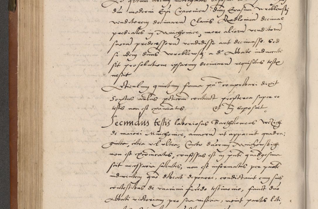 Zdjęcie nr 225 dla obiektu archiwalnego: Acta attestationum seu depositionum testium coram R. D. Petro de Gamratis, episcopo Cracoviensi, V. D. Bartholomaeo Gantkowski, Posnaniensi et Suae Paternitatis Rev. cancellario ac Sigismundo de Stazicza, decretorum doctore, auditore causarum curiae episcopalis praesidentibus ad a. D. 1540 et 1541, per me Bartholomaeum Ravensem, utraquw auctoriate notarium publicum et coram Sua Paternitatr Rev. causarum scriba feliciter inchoatum.