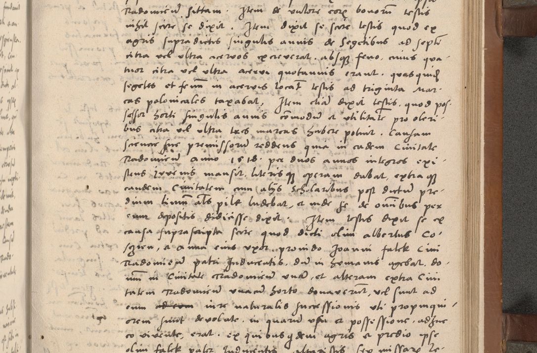 Zdjęcie nr 200 dla obiektu archiwalnego: Acta attestationum seu depositionum testium coram R. D. Petro de Gamratis, episcopo Cracoviensi, V. D. Bartholomaeo Gantkowski, Posnaniensi et Suae Paternitatis Rev. cancellario ac Sigismundo de Stazicza, decretorum doctore, auditore causarum curiae episcopalis praesidentibus ad a. D. 1540 et 1541, per me Bartholomaeum Ravensem, utraquw auctoriate notarium publicum et coram Sua Paternitatr Rev. causarum scriba feliciter inchoatum.