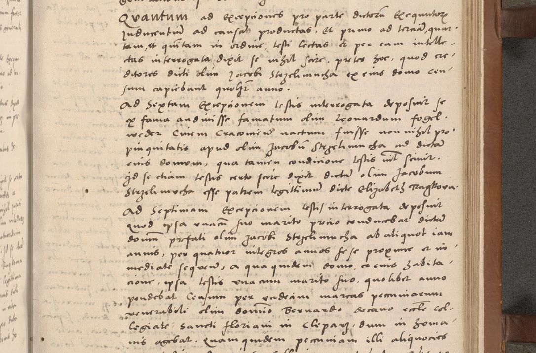 Zdjęcie nr 186 dla obiektu archiwalnego: Acta attestationum seu depositionum testium coram R. D. Petro de Gamratis, episcopo Cracoviensi, V. D. Bartholomaeo Gantkowski, Posnaniensi et Suae Paternitatis Rev. cancellario ac Sigismundo de Stazicza, decretorum doctore, auditore causarum curiae episcopalis praesidentibus ad a. D. 1540 et 1541, per me Bartholomaeum Ravensem, utraquw auctoriate notarium publicum et coram Sua Paternitatr Rev. causarum scriba feliciter inchoatum.