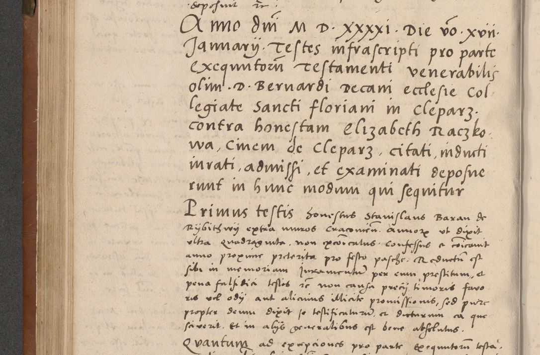 Zdjęcie nr 183 dla obiektu archiwalnego: Acta attestationum seu depositionum testium coram R. D. Petro de Gamratis, episcopo Cracoviensi, V. D. Bartholomaeo Gantkowski, Posnaniensi et Suae Paternitatis Rev. cancellario ac Sigismundo de Stazicza, decretorum doctore, auditore causarum curiae episcopalis praesidentibus ad a. D. 1540 et 1541, per me Bartholomaeum Ravensem, utraquw auctoriate notarium publicum et coram Sua Paternitatr Rev. causarum scriba feliciter inchoatum.