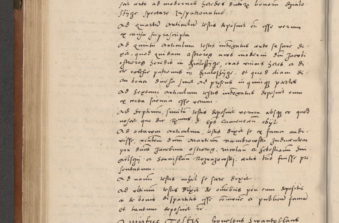 Zdjęcie nr 181 dla obiektu archiwalnego: Acta attestationum seu depositionum testium coram R. D. Petro de Gamratis, episcopo Cracoviensi, V. D. Bartholomaeo Gantkowski, Posnaniensi et Suae Paternitatis Rev. cancellario ac Sigismundo de Stazicza, decretorum doctore, auditore causarum curiae episcopalis praesidentibus ad a. D. 1540 et 1541, per me Bartholomaeum Ravensem, utraquw auctoriate notarium publicum et coram Sua Paternitatr Rev. causarum scriba feliciter inchoatum.