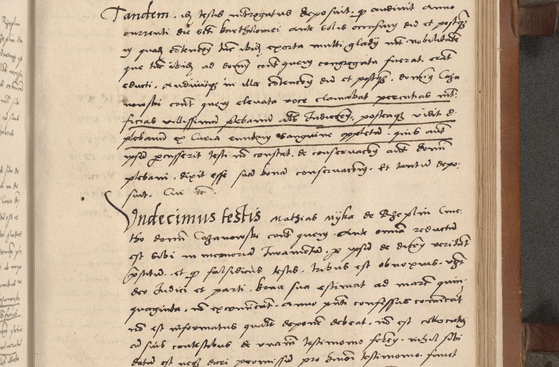 Zdjęcie nr 154 dla obiektu archiwalnego: Acta attestationum seu depositionum testium coram R. D. Petro de Gamratis, episcopo Cracoviensi, V. D. Bartholomaeo Gantkowski, Posnaniensi et Suae Paternitatis Rev. cancellario ac Sigismundo de Stazicza, decretorum doctore, auditore causarum curiae episcopalis praesidentibus ad a. D. 1540 et 1541, per me Bartholomaeum Ravensem, utraquw auctoriate notarium publicum et coram Sua Paternitatr Rev. causarum scriba feliciter inchoatum.