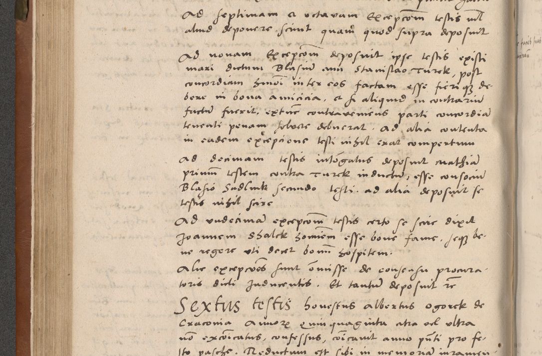Zdjęcie nr 147 dla obiektu archiwalnego: Acta attestationum seu depositionum testium coram R. D. Petro de Gamratis, episcopo Cracoviensi, V. D. Bartholomaeo Gantkowski, Posnaniensi et Suae Paternitatis Rev. cancellario ac Sigismundo de Stazicza, decretorum doctore, auditore causarum curiae episcopalis praesidentibus ad a. D. 1540 et 1541, per me Bartholomaeum Ravensem, utraquw auctoriate notarium publicum et coram Sua Paternitatr Rev. causarum scriba feliciter inchoatum.