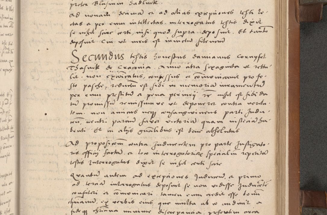 Zdjęcie nr 142 dla obiektu archiwalnego: Acta attestationum seu depositionum testium coram R. D. Petro de Gamratis, episcopo Cracoviensi, V. D. Bartholomaeo Gantkowski, Posnaniensi et Suae Paternitatis Rev. cancellario ac Sigismundo de Stazicza, decretorum doctore, auditore causarum curiae episcopalis praesidentibus ad a. D. 1540 et 1541, per me Bartholomaeum Ravensem, utraquw auctoriate notarium publicum et coram Sua Paternitatr Rev. causarum scriba feliciter inchoatum.