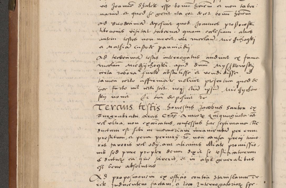 Zdjęcie nr 143 dla obiektu archiwalnego: Acta attestationum seu depositionum testium coram R. D. Petro de Gamratis, episcopo Cracoviensi, V. D. Bartholomaeo Gantkowski, Posnaniensi et Suae Paternitatis Rev. cancellario ac Sigismundo de Stazicza, decretorum doctore, auditore causarum curiae episcopalis praesidentibus ad a. D. 1540 et 1541, per me Bartholomaeum Ravensem, utraquw auctoriate notarium publicum et coram Sua Paternitatr Rev. causarum scriba feliciter inchoatum.
