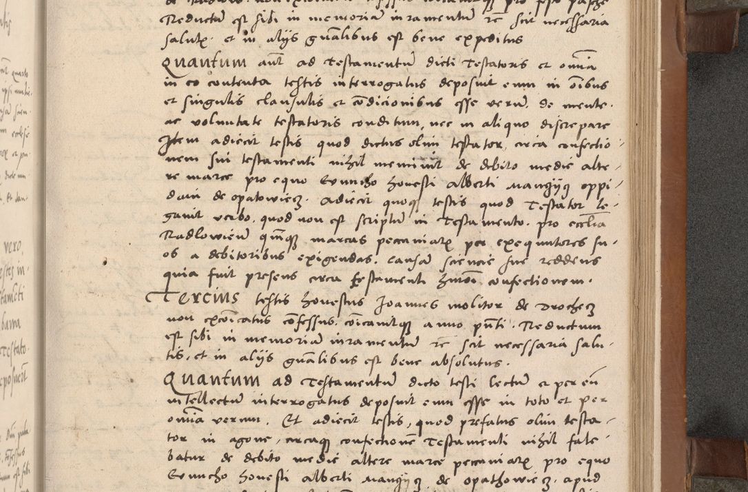 Zdjęcie nr 134 dla obiektu archiwalnego: Acta attestationum seu depositionum testium coram R. D. Petro de Gamratis, episcopo Cracoviensi, V. D. Bartholomaeo Gantkowski, Posnaniensi et Suae Paternitatis Rev. cancellario ac Sigismundo de Stazicza, decretorum doctore, auditore causarum curiae episcopalis praesidentibus ad a. D. 1540 et 1541, per me Bartholomaeum Ravensem, utraquw auctoriate notarium publicum et coram Sua Paternitatr Rev. causarum scriba feliciter inchoatum.