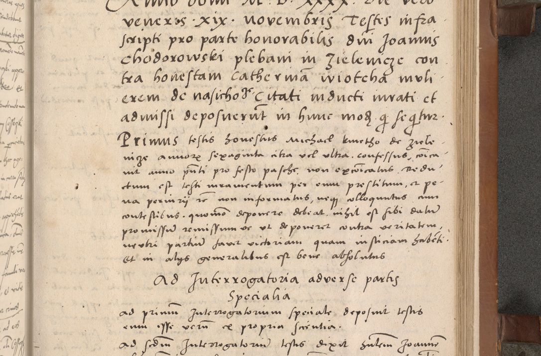 Zdjęcie nr 130 dla obiektu archiwalnego: Acta attestationum seu depositionum testium coram R. D. Petro de Gamratis, episcopo Cracoviensi, V. D. Bartholomaeo Gantkowski, Posnaniensi et Suae Paternitatis Rev. cancellario ac Sigismundo de Stazicza, decretorum doctore, auditore causarum curiae episcopalis praesidentibus ad a. D. 1540 et 1541, per me Bartholomaeum Ravensem, utraquw auctoriate notarium publicum et coram Sua Paternitatr Rev. causarum scriba feliciter inchoatum.