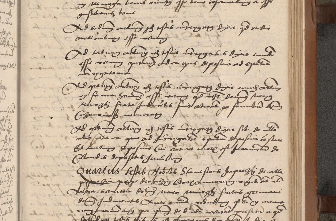 Zdjęcie nr 90 dla obiektu archiwalnego: Acta attestationum seu depositionum testium coram R. D. Petro de Gamratis, episcopo Cracoviensi, V. D. Bartholomaeo Gantkowski, Posnaniensi et Suae Paternitatis Rev. cancellario ac Sigismundo de Stazicza, decretorum doctore, auditore causarum curiae episcopalis praesidentibus ad a. D. 1540 et 1541, per me Bartholomaeum Ravensem, utraquw auctoriate notarium publicum et coram Sua Paternitatr Rev. causarum scriba feliciter inchoatum.