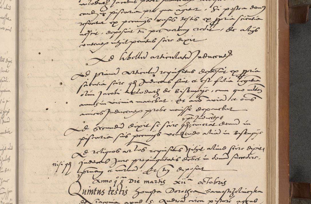 Zdjęcie nr 74 dla obiektu archiwalnego: Acta attestationum seu depositionum testium coram R. D. Petro de Gamratis, episcopo Cracoviensi, V. D. Bartholomaeo Gantkowski, Posnaniensi et Suae Paternitatis Rev. cancellario ac Sigismundo de Stazicza, decretorum doctore, auditore causarum curiae episcopalis praesidentibus ad a. D. 1540 et 1541, per me Bartholomaeum Ravensem, utraquw auctoriate notarium publicum et coram Sua Paternitatr Rev. causarum scriba feliciter inchoatum.