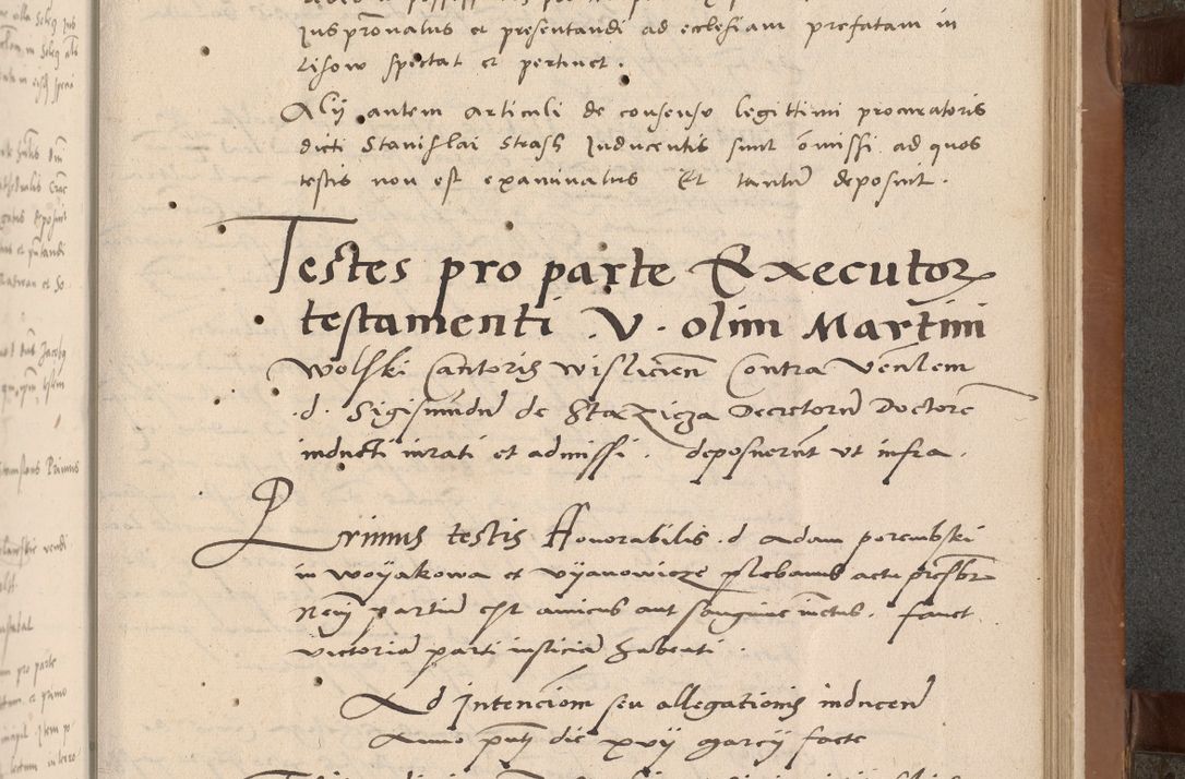 Zdjęcie nr 40 dla obiektu archiwalnego: Acta attestationum seu depositionum testium coram R. D. Petro de Gamratis, episcopo Cracoviensi, V. D. Bartholomaeo Gantkowski, Posnaniensi et Suae Paternitatis Rev. cancellario ac Sigismundo de Stazicza, decretorum doctore, auditore causarum curiae episcopalis praesidentibus ad a. D. 1540 et 1541, per me Bartholomaeum Ravensem, utraquw auctoriate notarium publicum et coram Sua Paternitatr Rev. causarum scriba feliciter inchoatum.