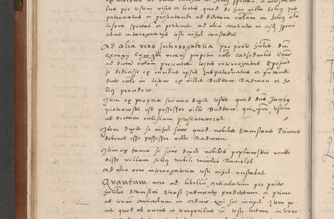 Zdjęcie nr 39 dla obiektu archiwalnego: Acta attestationum seu depositionum testium coram R. D. Petro de Gamratis, episcopo Cracoviensi, V. D. Bartholomaeo Gantkowski, Posnaniensi et Suae Paternitatis Rev. cancellario ac Sigismundo de Stazicza, decretorum doctore, auditore causarum curiae episcopalis praesidentibus ad a. D. 1540 et 1541, per me Bartholomaeum Ravensem, utraquw auctoriate notarium publicum et coram Sua Paternitatr Rev. causarum scriba feliciter inchoatum.