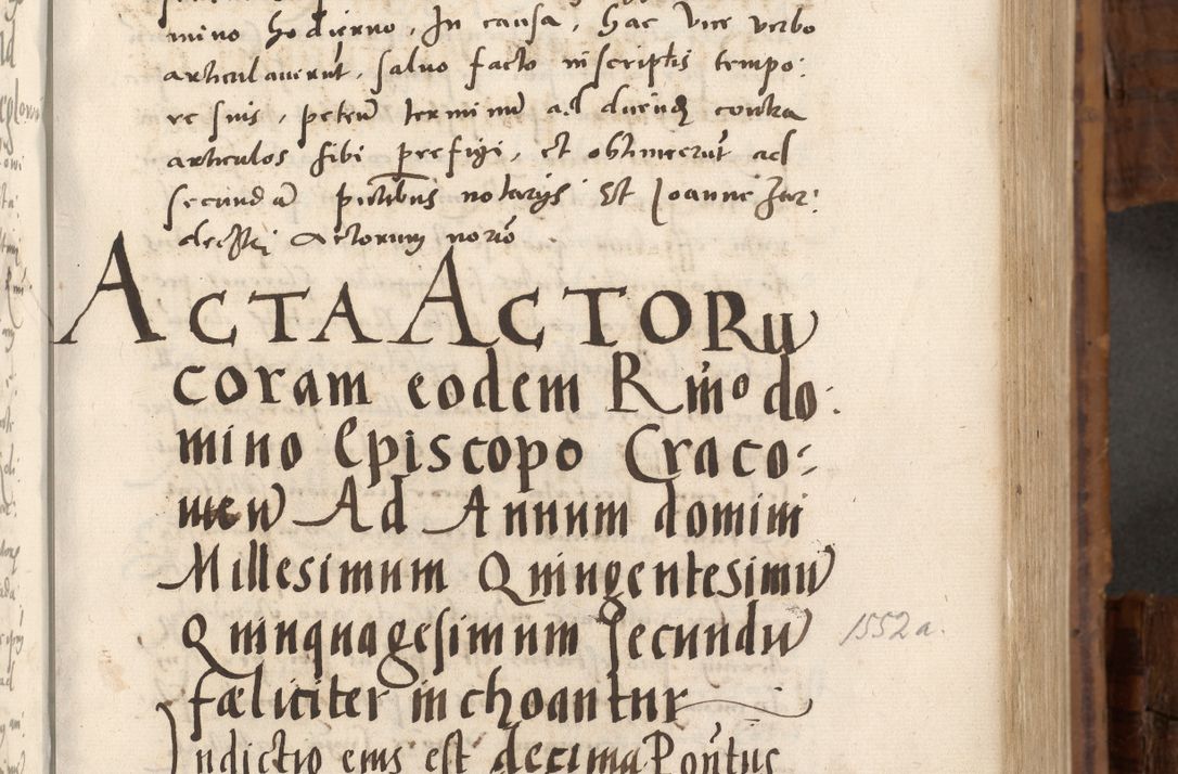 Zdjęcie nr 184 dla obiektu archiwalnego: Volumen unicum actorum episcopalium R. D. Andreae Zebrzydowski, episcopi Cracoviensis ducis Severiae ab a. D. 1551 usque ad annum 1560 mensem majum inclusive, quorum index ad finem praesentis voluminis adnotatus.