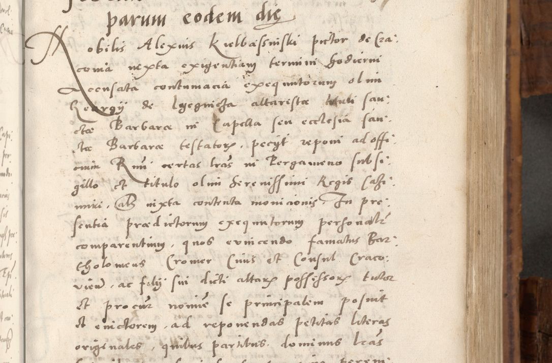 Zdjęcie nr 158 dla obiektu archiwalnego: Volumen unicum actorum episcopalium R. D. Andreae Zebrzydowski, episcopi Cracoviensis ducis Severiae ab a. D. 1551 usque ad annum 1560 mensem majum inclusive, quorum index ad finem praesentis voluminis adnotatus.