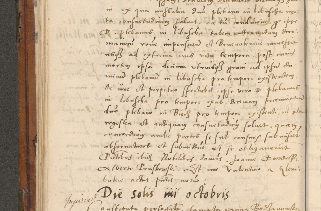 Zdjęcie nr 103 dla obiektu archiwalnego: Volumen unicum actorum episcopalium R. D. Andreae Zebrzydowski, episcopi Cracoviensis ducis Severiae ab a. D. 1551 usque ad annum 1560 mensem majum inclusive, quorum index ad finem praesentis voluminis adnotatus.