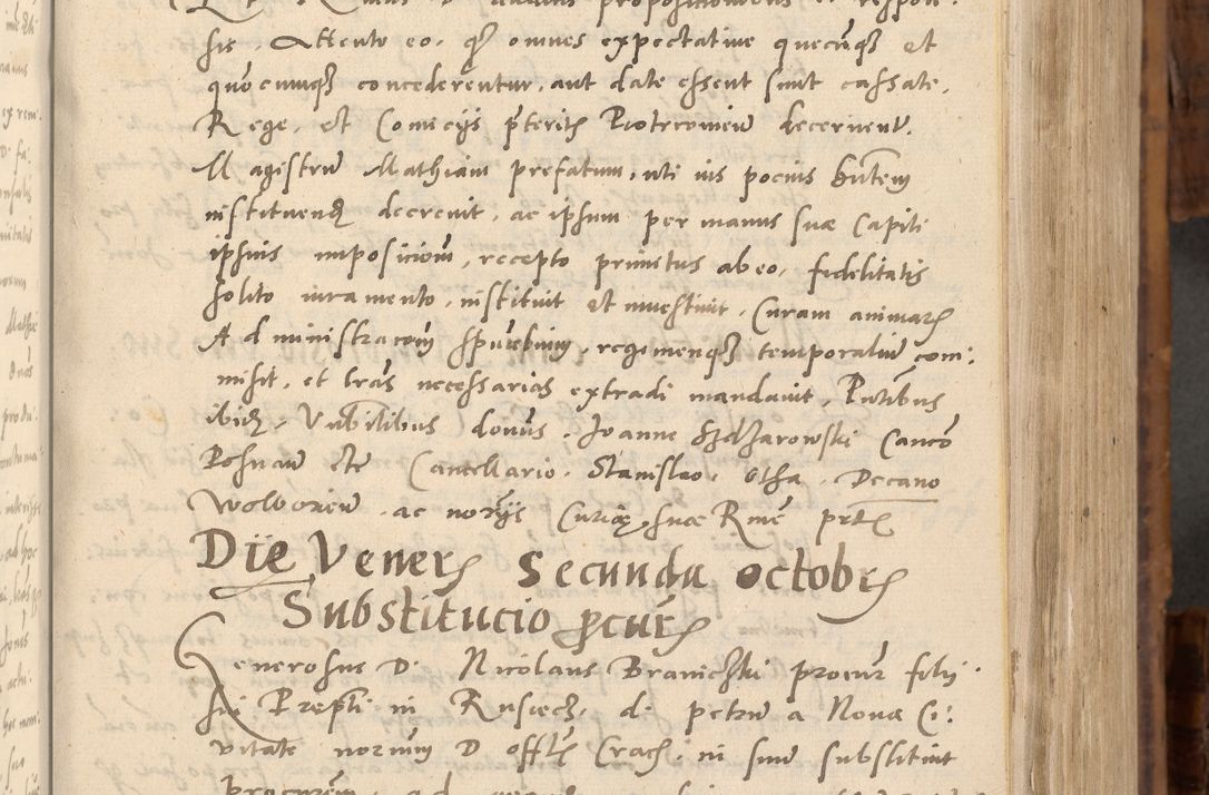 Zdjęcie nr 96 dla obiektu archiwalnego: Volumen unicum actorum episcopalium R. D. Andreae Zebrzydowski, episcopi Cracoviensis ducis Severiae ab a. D. 1551 usque ad annum 1560 mensem majum inclusive, quorum index ad finem praesentis voluminis adnotatus.