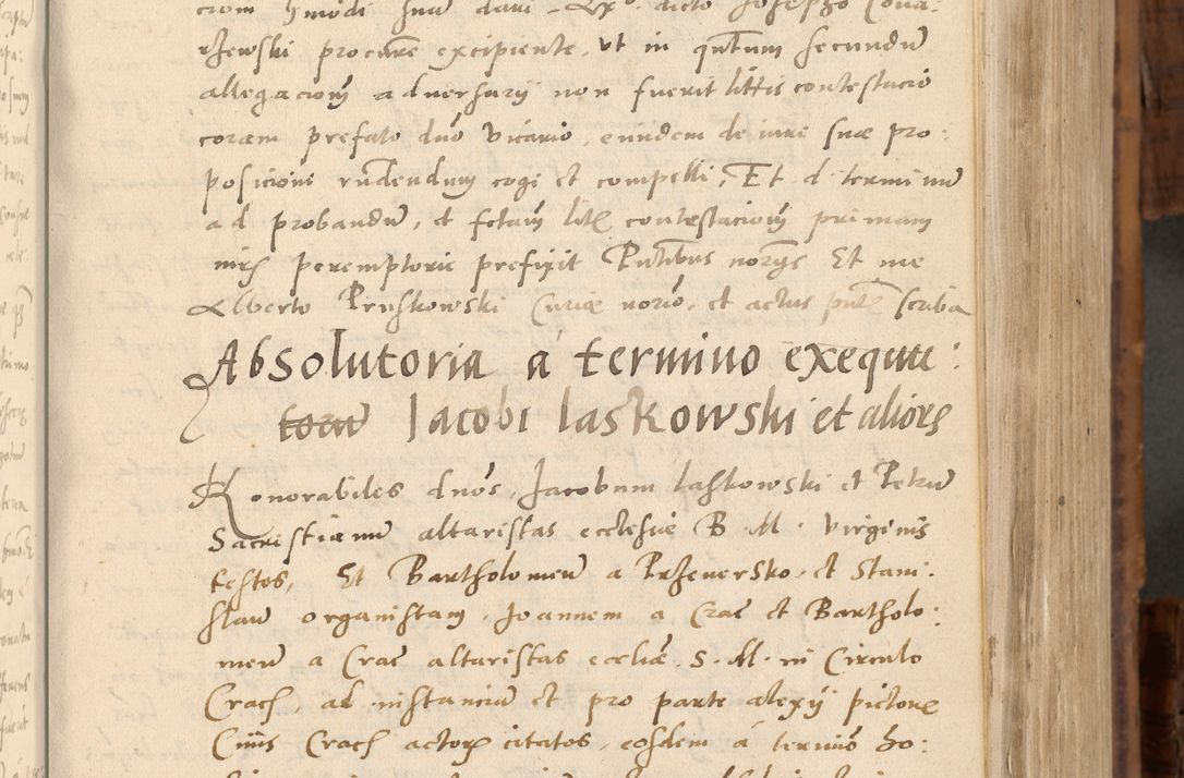 Zdjęcie nr 88 dla obiektu archiwalnego: Volumen unicum actorum episcopalium R. D. Andreae Zebrzydowski, episcopi Cracoviensis ducis Severiae ab a. D. 1551 usque ad annum 1560 mensem majum inclusive, quorum index ad finem praesentis voluminis adnotatus.