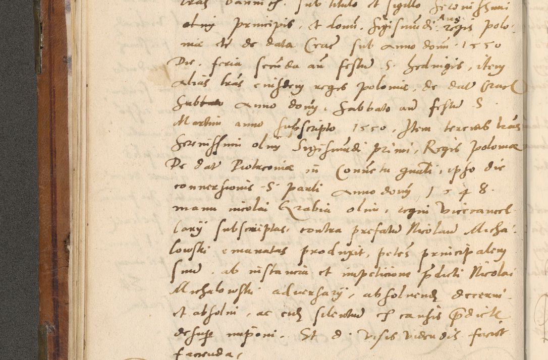 Zdjęcie nr 73 dla obiektu archiwalnego: Volumen unicum actorum episcopalium R. D. Andreae Zebrzydowski, episcopi Cracoviensis ducis Severiae ab a. D. 1551 usque ad annum 1560 mensem majum inclusive, quorum index ad finem praesentis voluminis adnotatus.