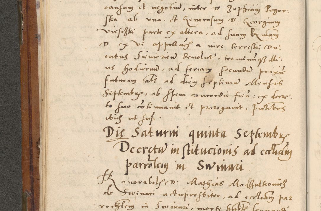 Zdjęcie nr 59 dla obiektu archiwalnego: Volumen unicum actorum episcopalium R. D. Andreae Zebrzydowski, episcopi Cracoviensis ducis Severiae ab a. D. 1551 usque ad annum 1560 mensem majum inclusive, quorum index ad finem praesentis voluminis adnotatus.