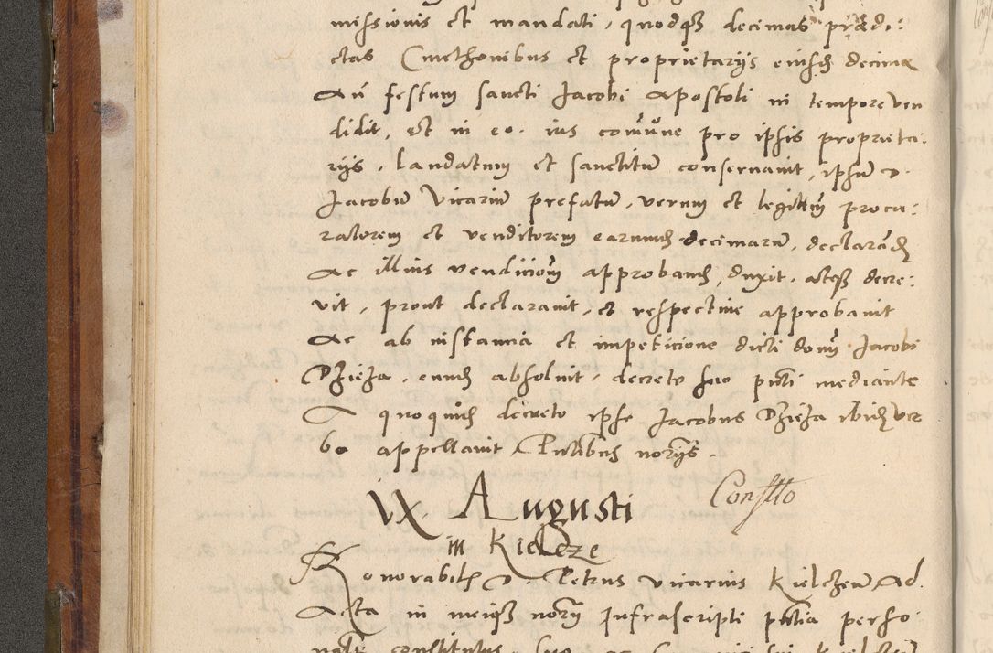 Zdjęcie nr 45 dla obiektu archiwalnego: Volumen unicum actorum episcopalium R. D. Andreae Zebrzydowski, episcopi Cracoviensis ducis Severiae ab a. D. 1551 usque ad annum 1560 mensem majum inclusive, quorum index ad finem praesentis voluminis adnotatus.