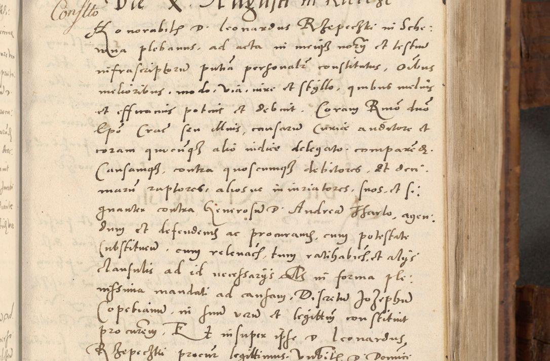 Zdjęcie nr 46 dla obiektu archiwalnego: Volumen unicum actorum episcopalium R. D. Andreae Zebrzydowski, episcopi Cracoviensis ducis Severiae ab a. D. 1551 usque ad annum 1560 mensem majum inclusive, quorum index ad finem praesentis voluminis adnotatus.