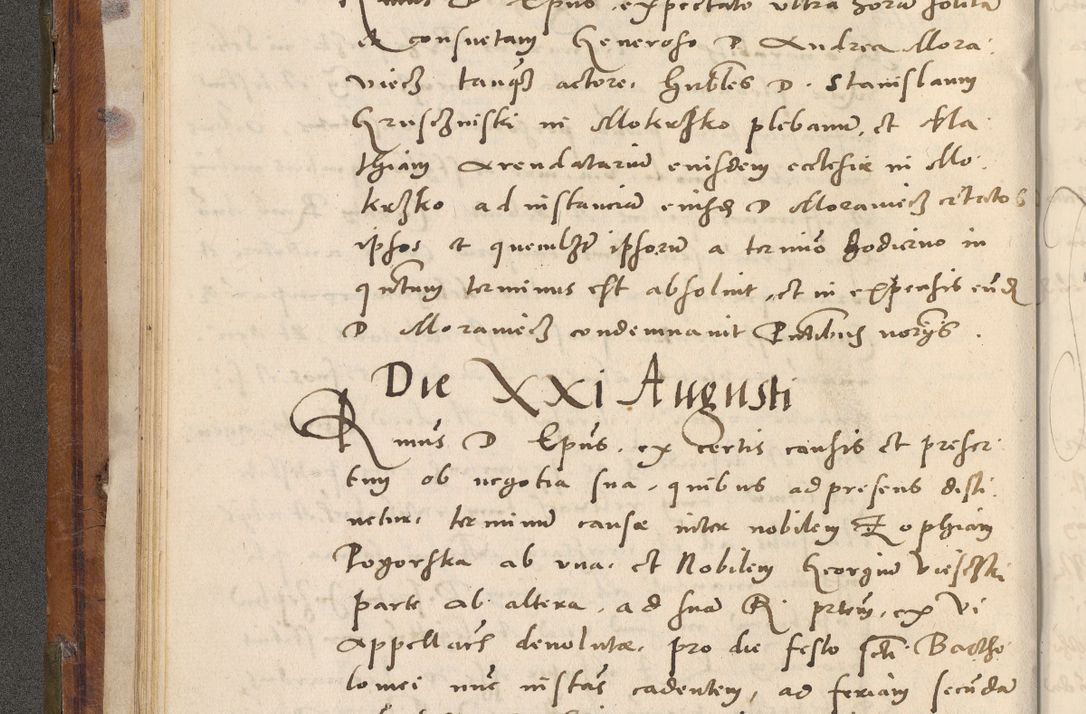 Zdjęcie nr 47 dla obiektu archiwalnego: Volumen unicum actorum episcopalium R. D. Andreae Zebrzydowski, episcopi Cracoviensis ducis Severiae ab a. D. 1551 usque ad annum 1560 mensem majum inclusive, quorum index ad finem praesentis voluminis adnotatus.